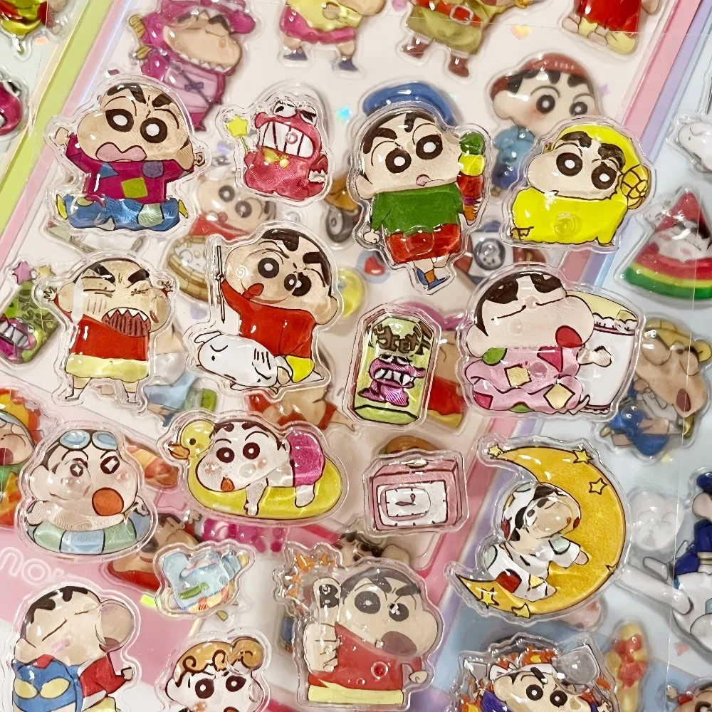 Cartoon 3D PET Relief Water Sticker Cute DIY Mobile Phone Case Decoration Sticker クレヨンしんちゃん