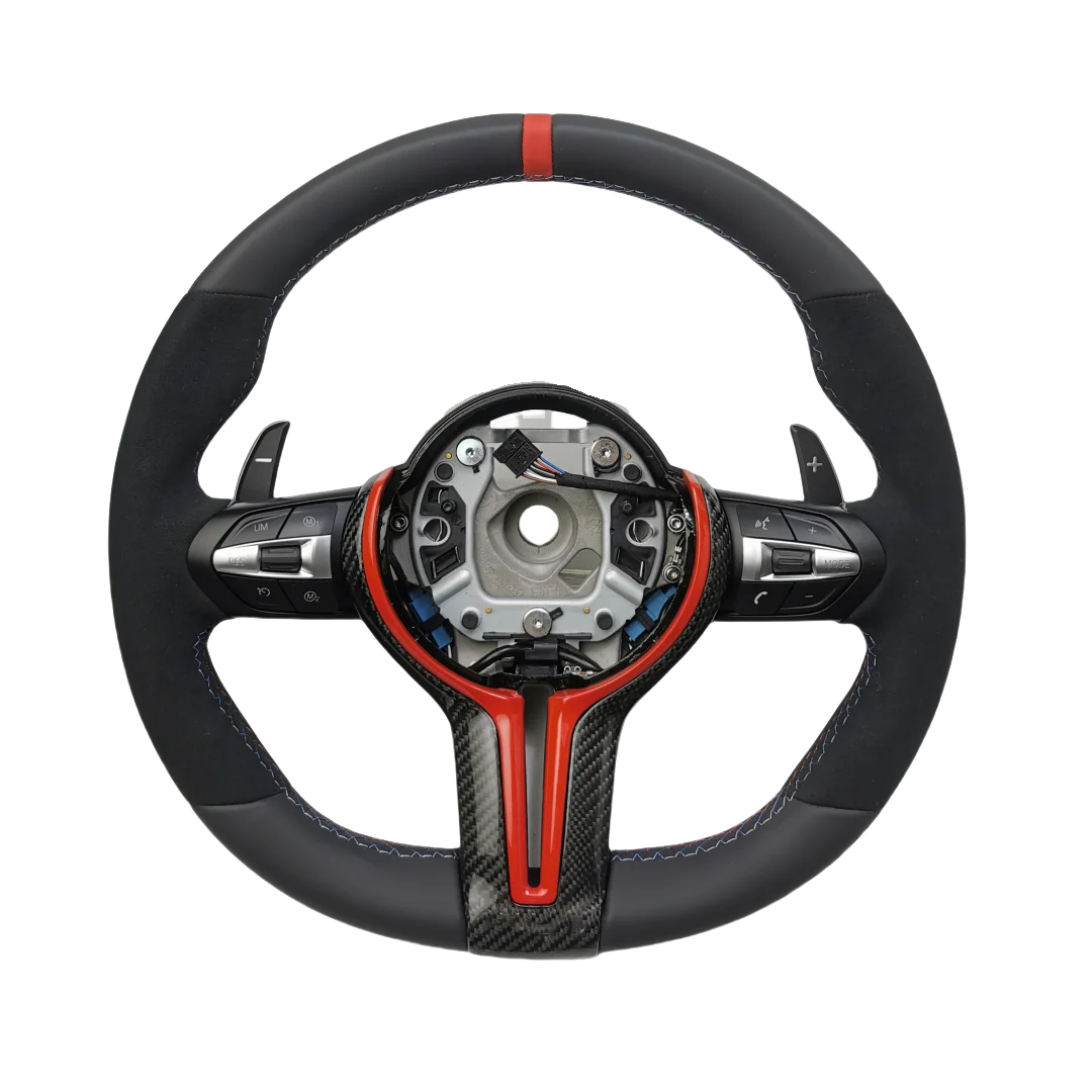 

For Sports Half for Leather Carbon Fiber Steering Wheel for F30-F33 1/3/5/7 Series