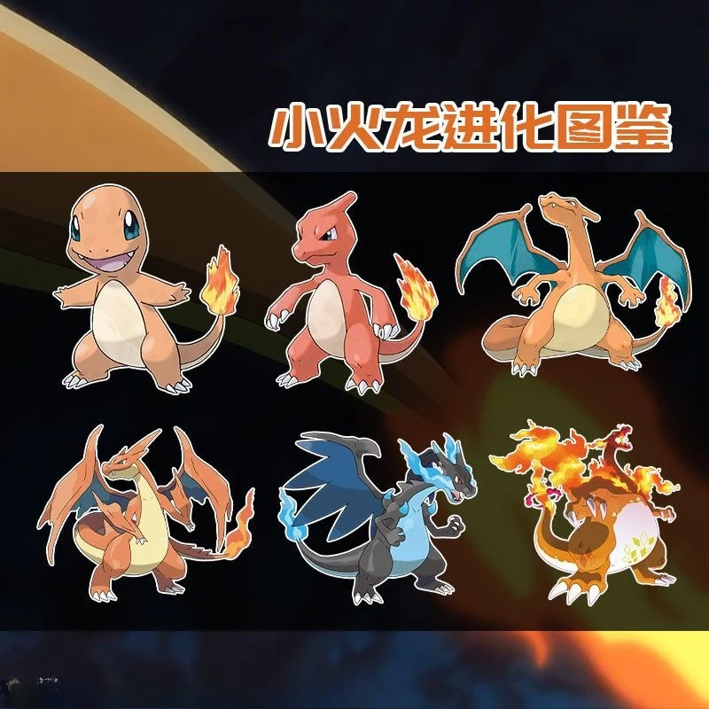 Anime Charmander Charizard Pokemon pegatinas calcomanías de vinilo impermeables para ordenador portátil de coche
