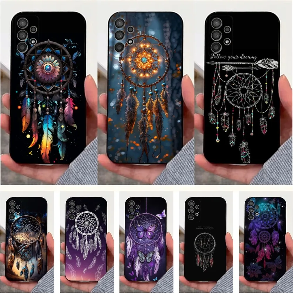 

Dreamcatcher Feather Phone Case For Samsung S25,S24,S23,S22,S20,S21,S10,Ultra,Plus,Lite,FE,Soft Silicone Black Cover