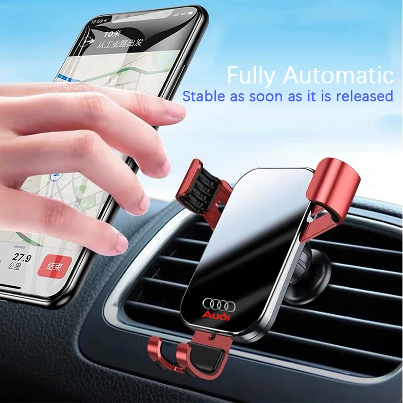 Car Gravity Phone Holder Car Air Outlet Mobile Phone Holder Car GPS Navigation Bracket For Audi A1 2011-2019 Auto Accessories