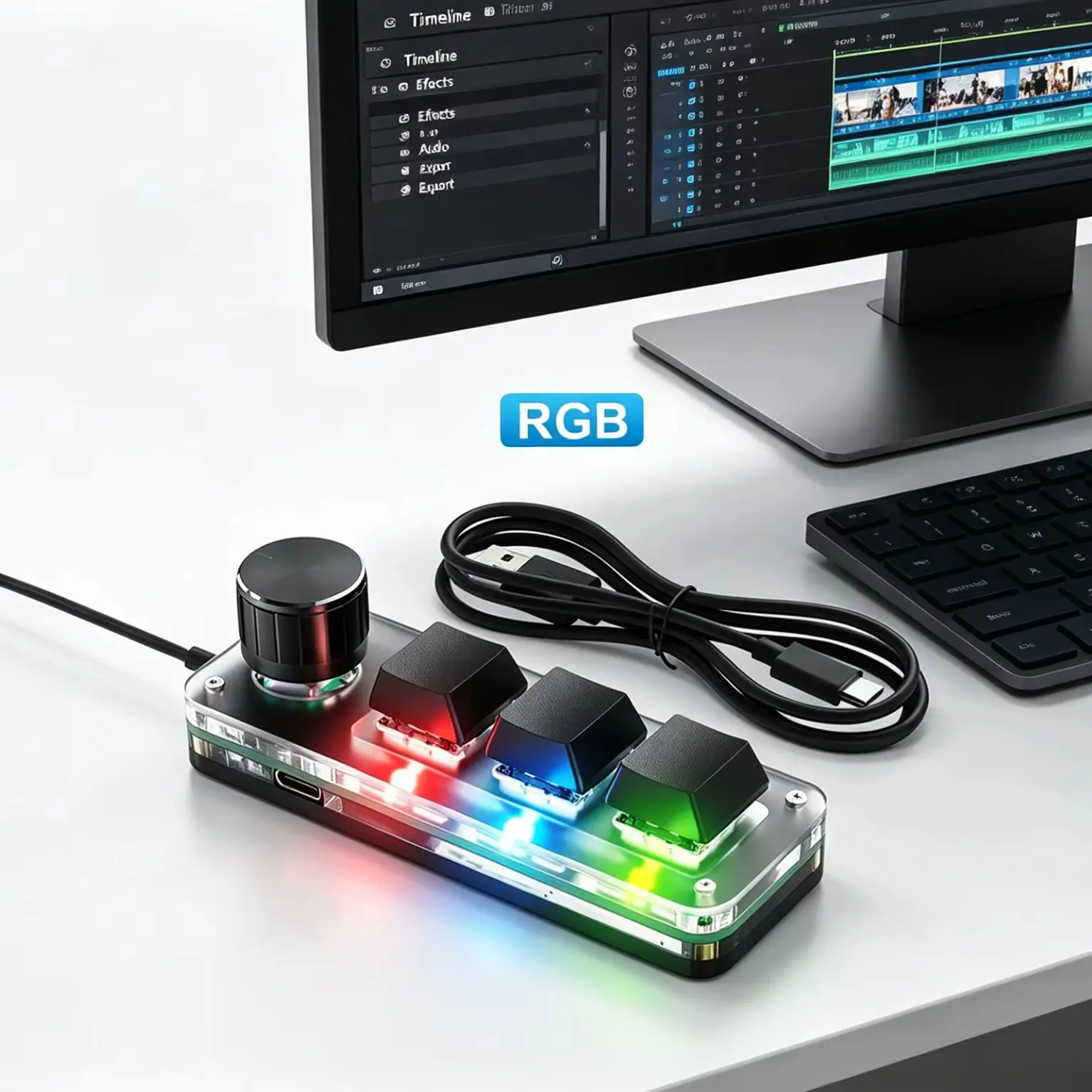 Programmable 3 Keys With Knob - Gaming Keyboard Number Pad avis et prix