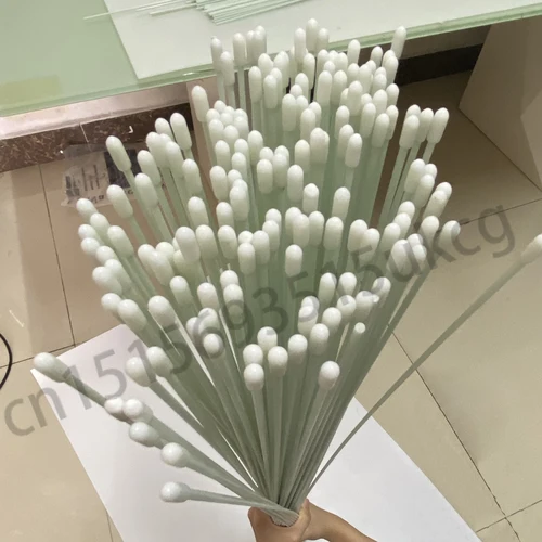 Imagen 2 del producto 3 unids/lote accesorios de danza del vientre palo Flexible banderas de velo de 3mm varilla de fibra de vidrio blanca longitud Color espesor se puede personalizar