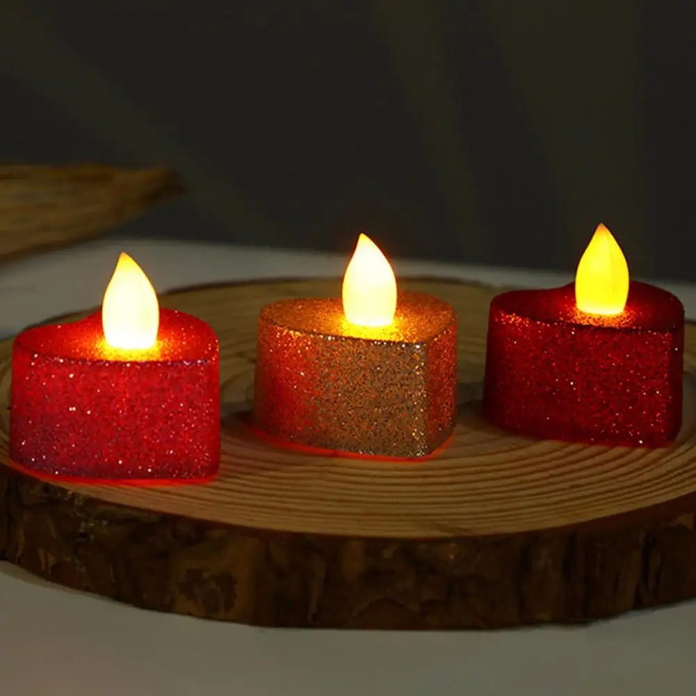 Flameless LED Tea Light Candles, Realistic Flickering Wicks, Bateria, Decoração do lar