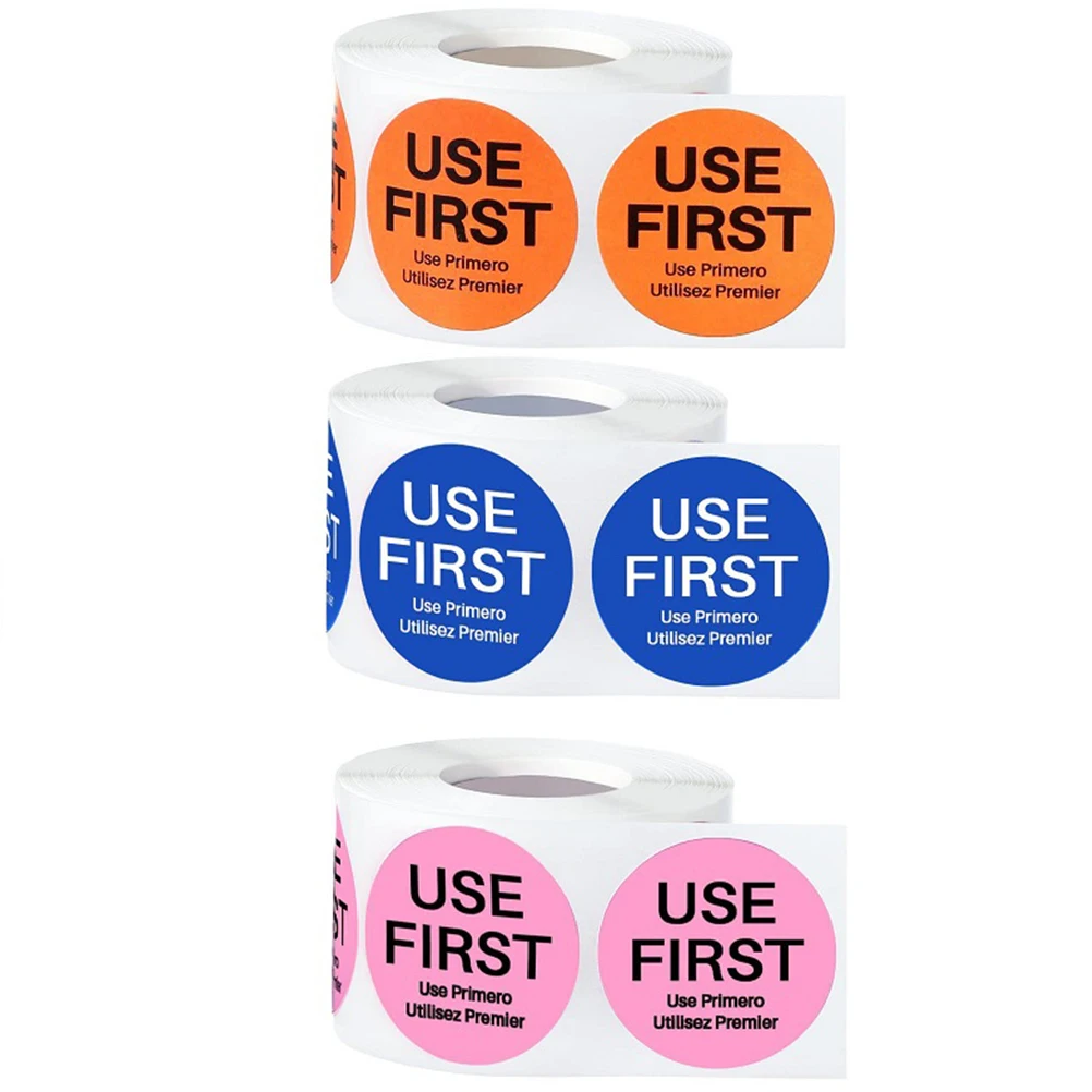 3 لفات من ملصقات التحكم في المخزون تستخدم للمطاعم والمطبخ وتخزين الطعام وملصقات تنظيم ذاتية اللصق #4