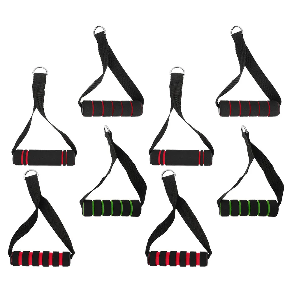 

8pcs Heavy Duty Fitness Handles Resistance Bands Durable Plastic Non-Slip Ergonomic Grip Pull-Ups Home Workout Portable Exercise