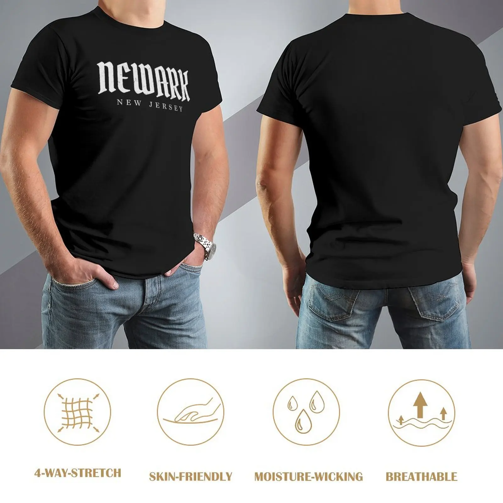 Newlavabo-T-shirt graphique pour garçons, chemises de créateurs, tenues pour hommes, t-shirts rayés blancs, New Jersey