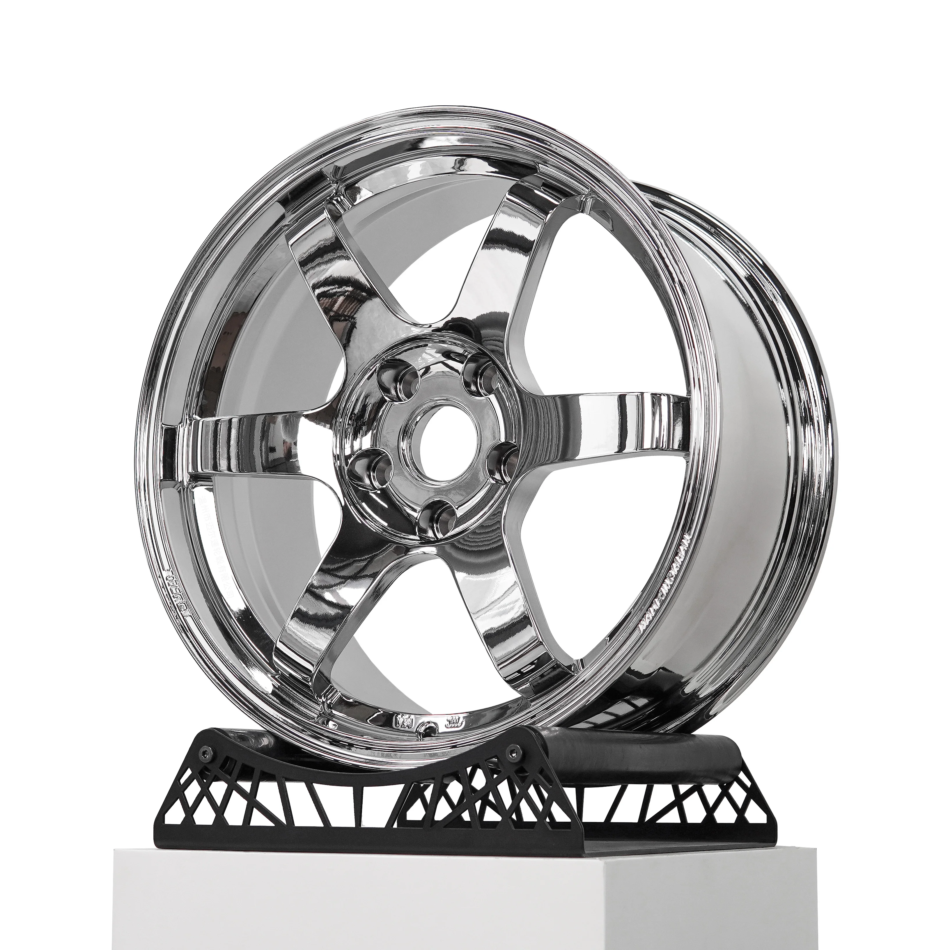 1 Pieza de Llanta de Aleación Ligera Forjada TE37 Cromada Plateada de 19 20 21 22 24 Pulgadas, 5x120, 6 Birlos, para Toyota Racing