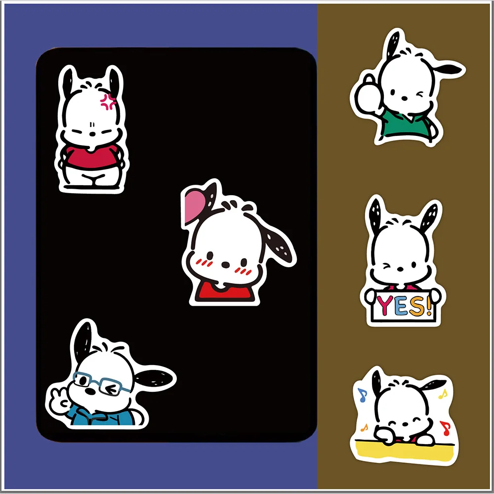 10/30/50pcs Kawaii Pochacco Anime Stickers Cute Cartoon Dog Sticker for Kids Toy Phone Case Scrapbook Sanrio Graffiti Decal Gift