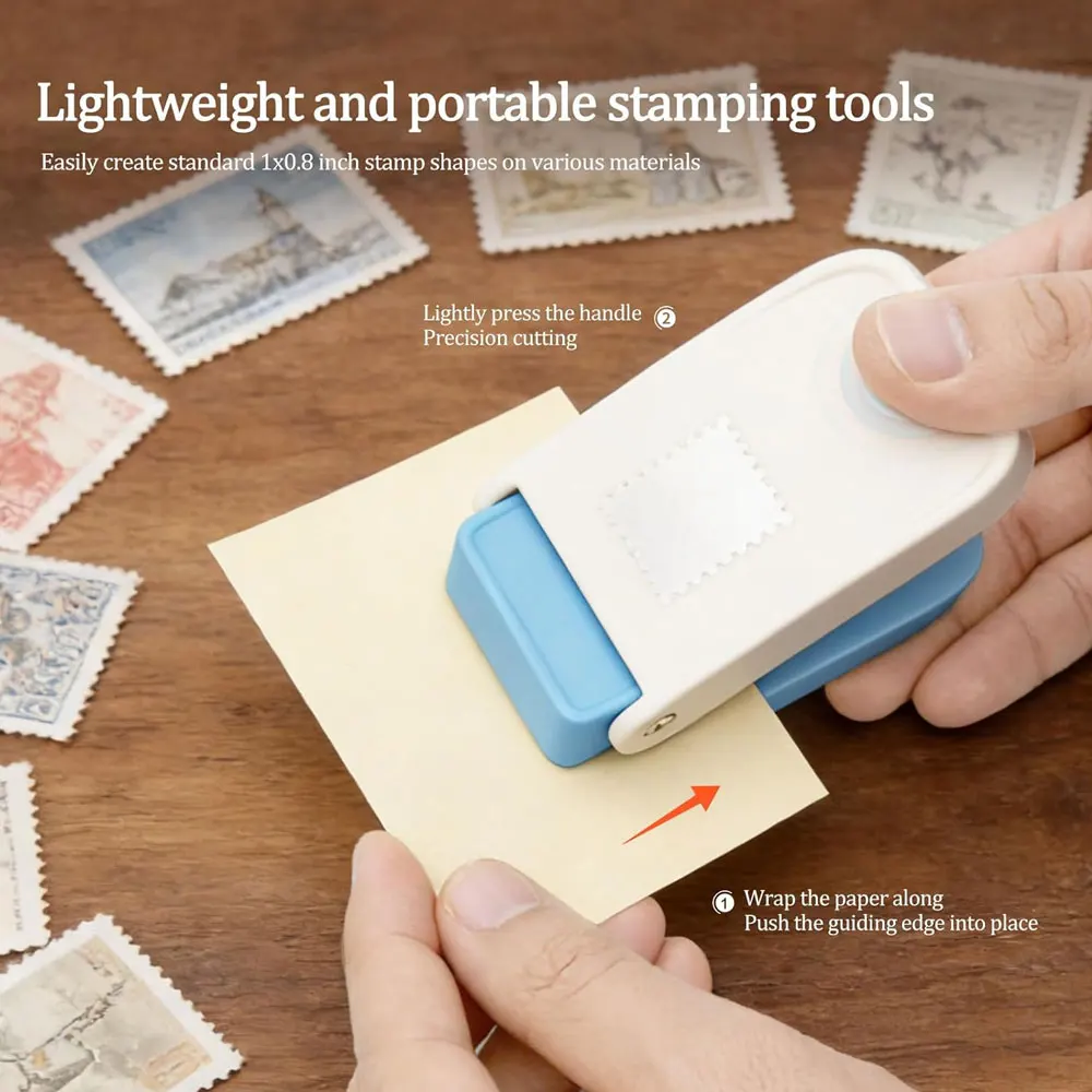 Rectangular Stamp Punch, 1x0.8 Inch Stamp Punch, Suitable for DIY Cards, Scrapbooks and Other Handicrafts