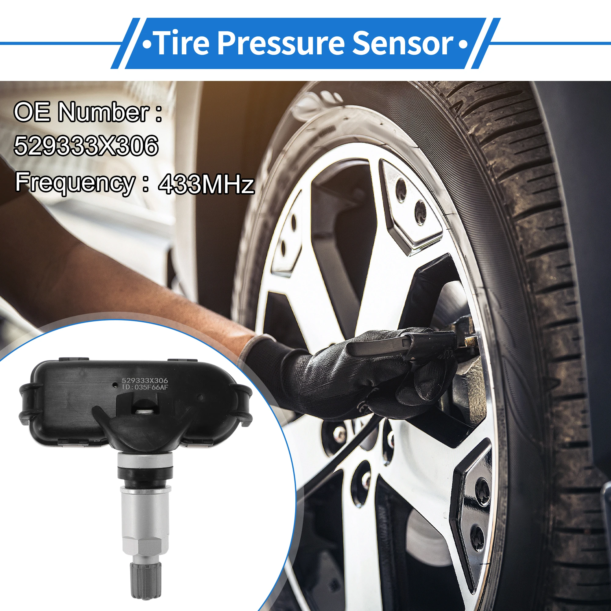 

Motoforti Tire Pressure Sensor TPMS Sensor 433MHz No.529333X306 for Kia Proceed 2018-2025