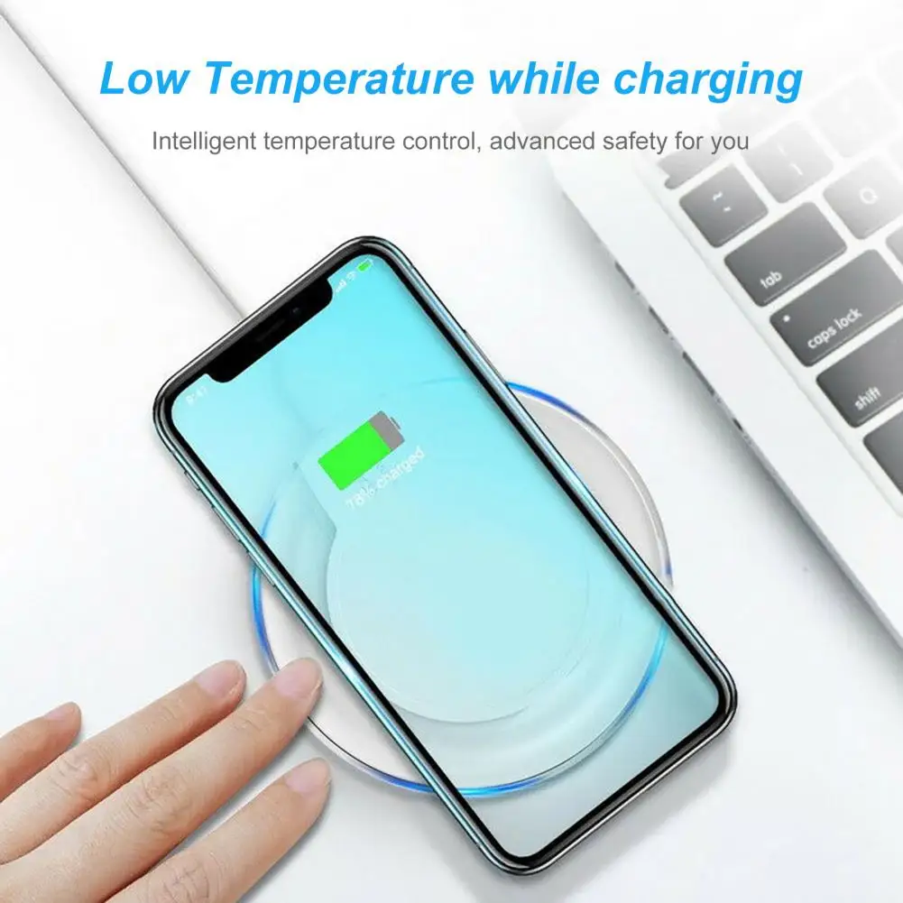 Wireless Charger Fast Charging Safe Anti-skid QI Efficient Wireless Charging Pad for Mobile Phone