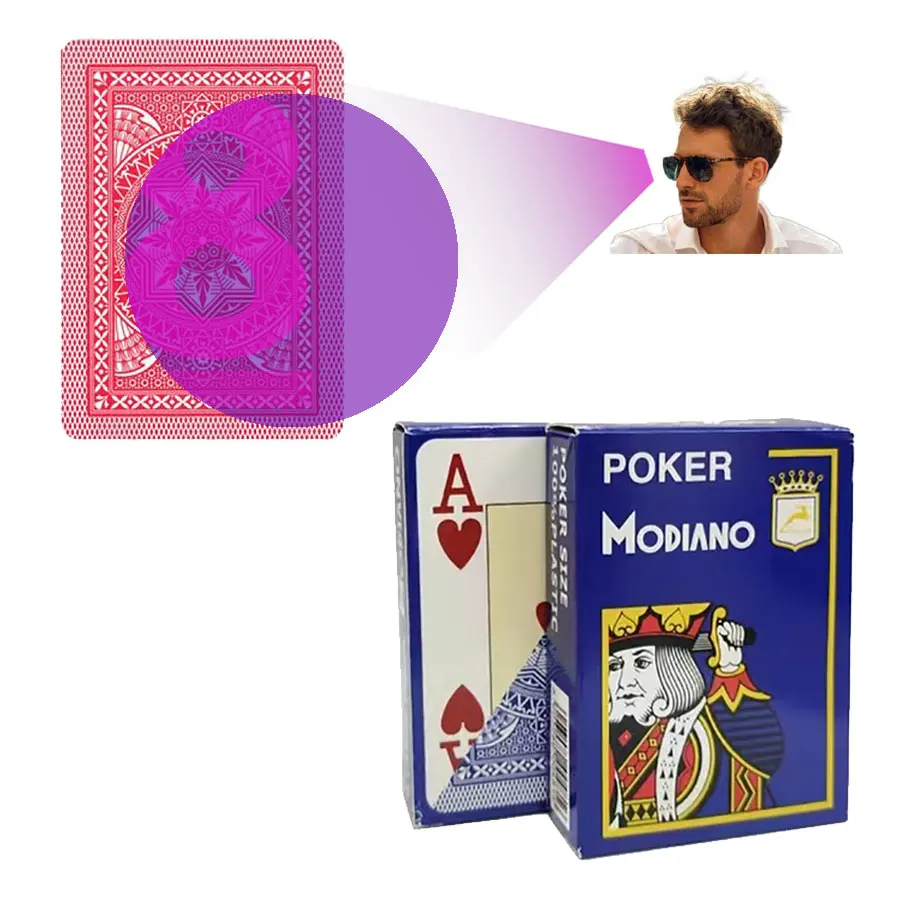 

Маркированная карта для инфракрасных контактных линз Modiano Poker Plastics Mark Card Texas Hold'Em Настольная игра