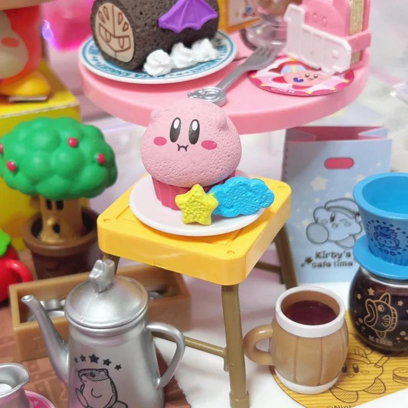 

Новая слепая коробка Re-Ment Kirby, миниатюрное живописное кофе, время, послеобеденный чай, торт Dim Sum, десерт, магазин, украшение для комнаты, подарок на день рождения, игрушки