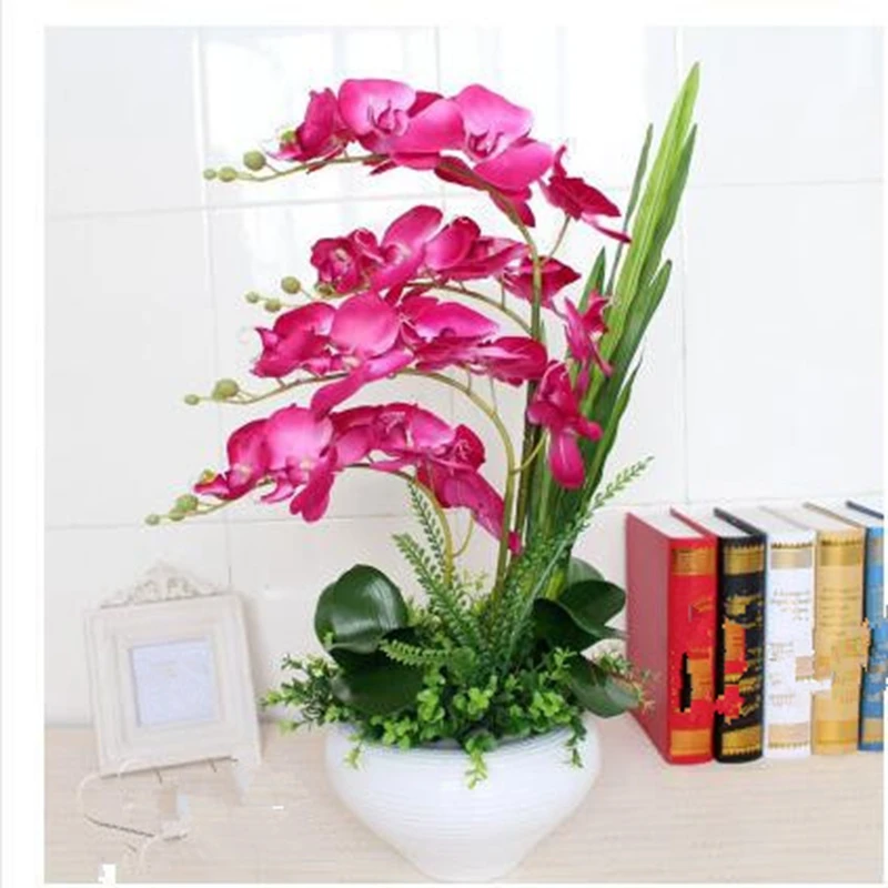 

Phalaenopsis flower simulation artificial silk suit Home Furnishing placed.christmas decorations for home