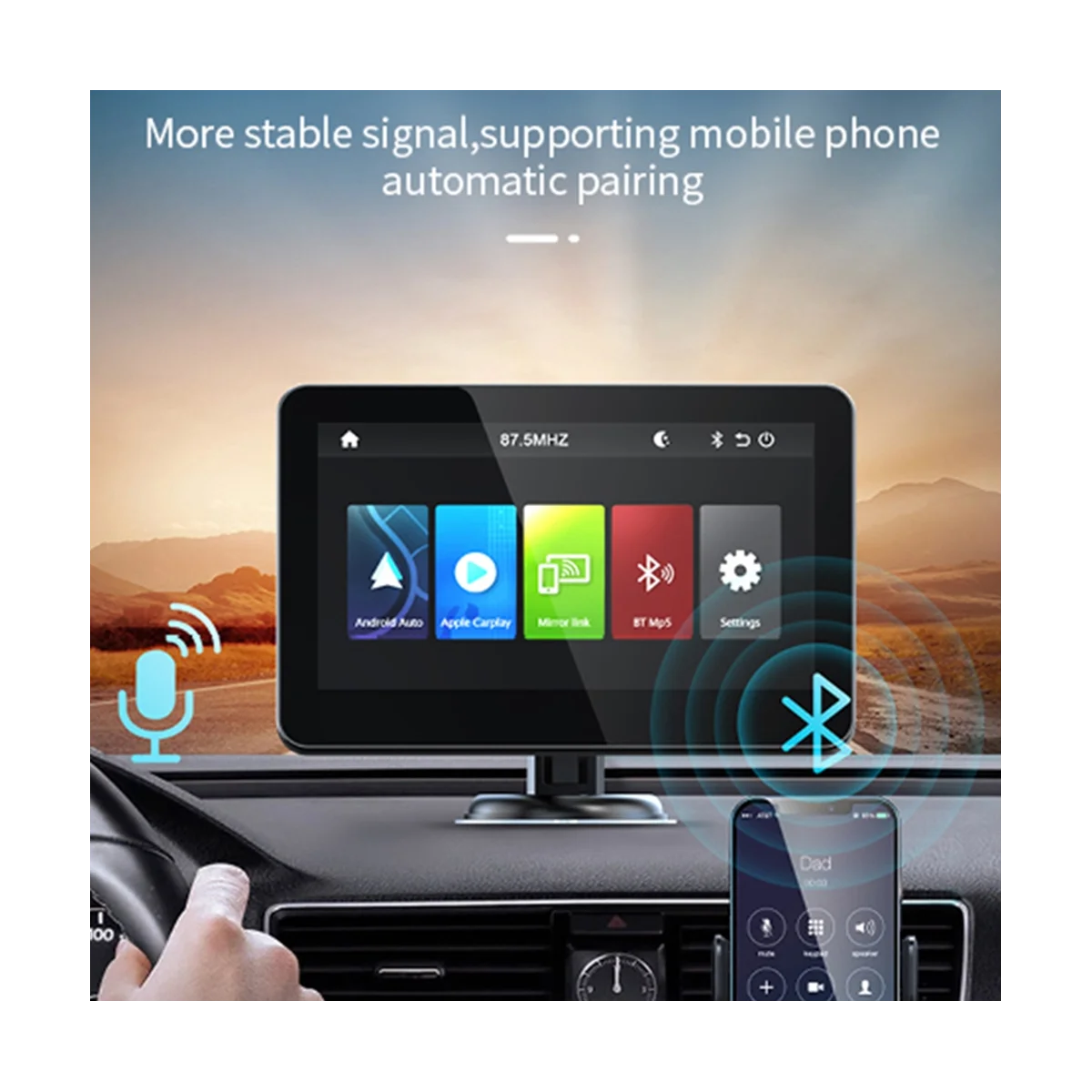 7 Inch Car Radio Video Player Touch Screen Wireless Car MP5 Player IOS /Android Carplay Monitor Tablet Plug and Play