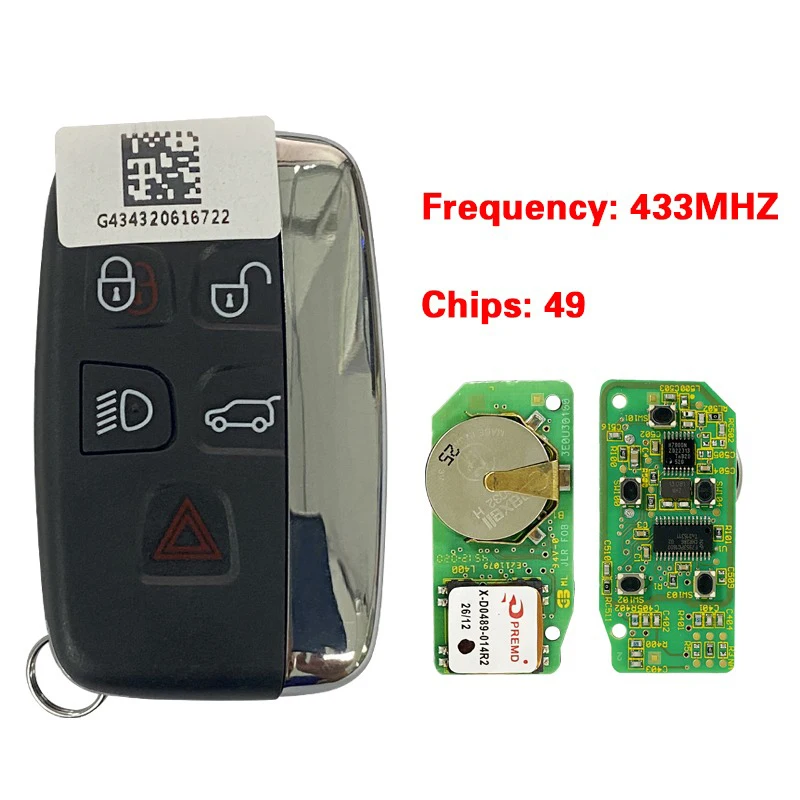 

CN004009 Origianl 5 Buttons Smart Remote Key FCC KOBJTF10A ID49 Chip 434 MHz Keyless Go For Land Rover Range 2010–2016