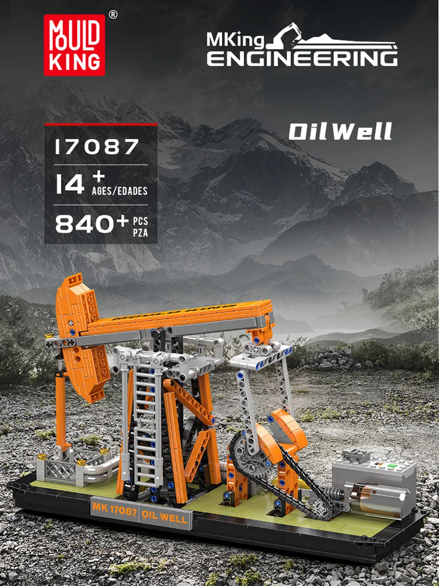

Technical 17087 Mould King Building Blocks The Motorized Oil Well Set for Adults Educational Brick Toys Kids Halloween Gifts