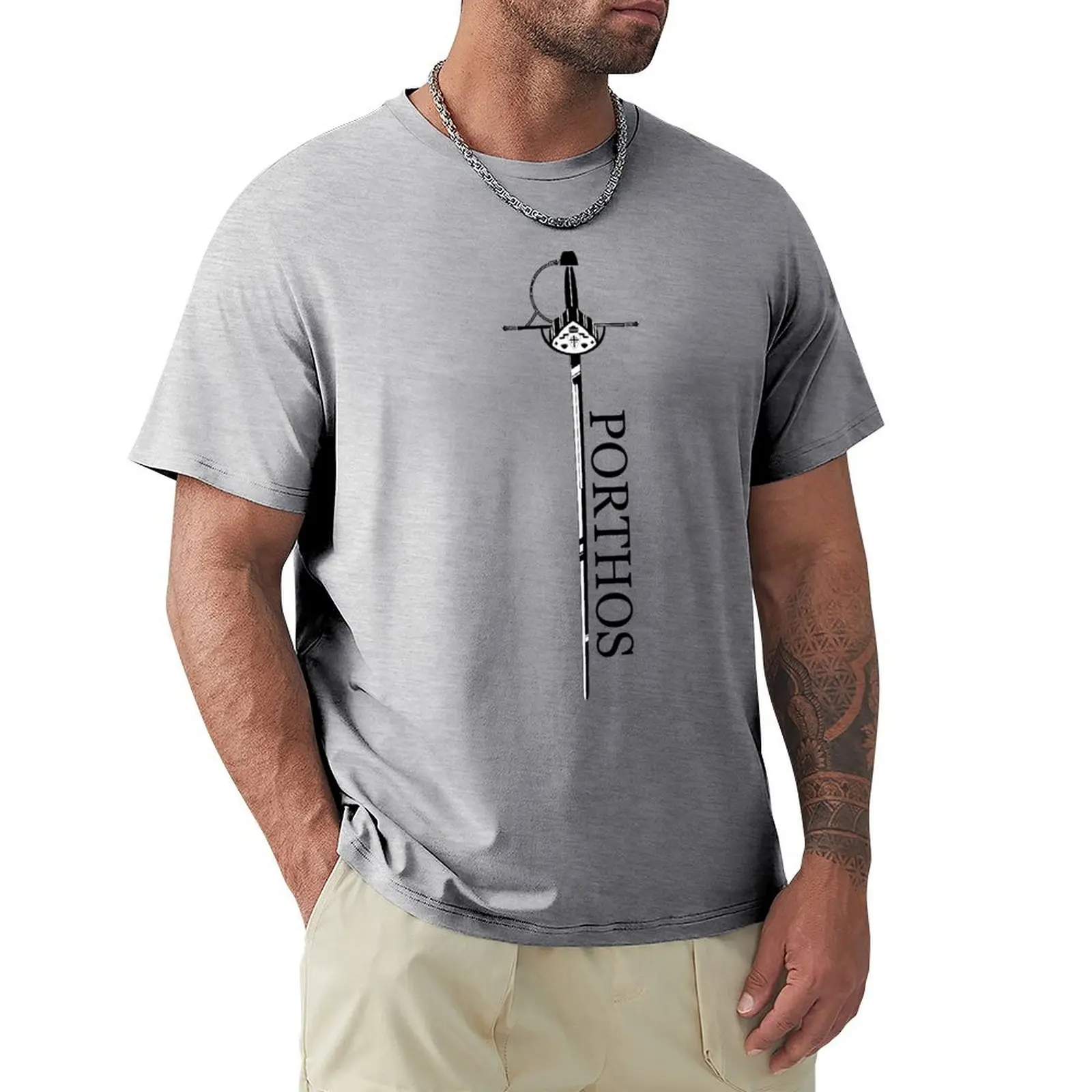 Porthos T-Shirt summer clothes Blouse t shirts for men