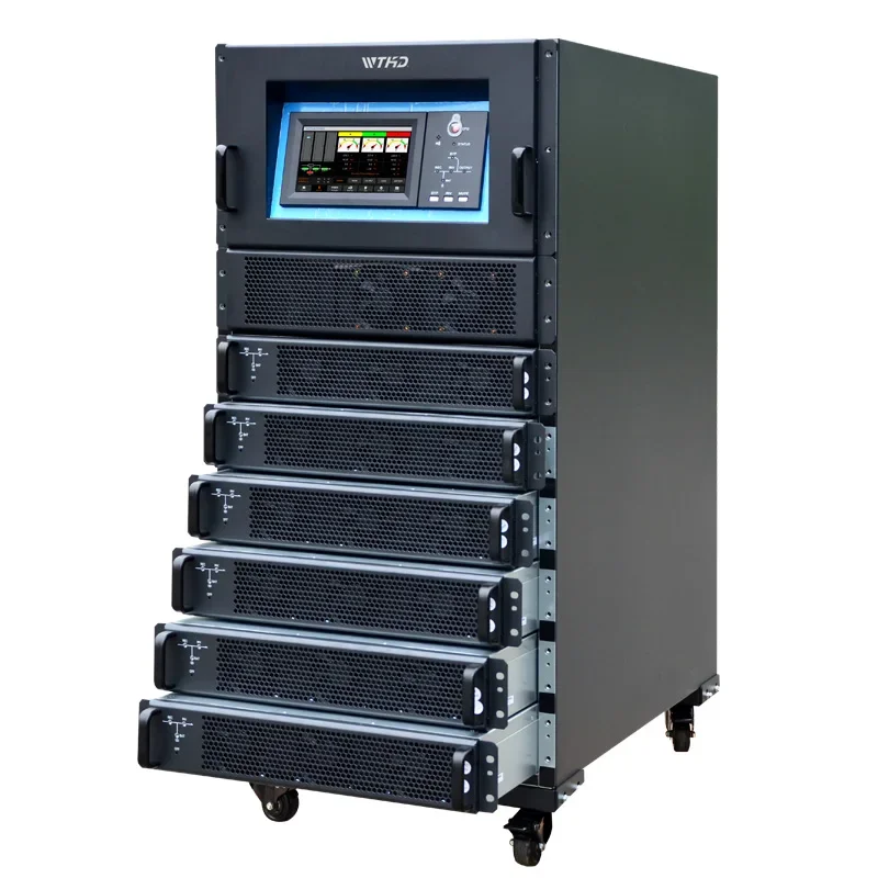 Factory Uninterruptible  Power Supply  UPS Industrial 60Kva Three Phase Neutral Rack Mount  Railway  Online