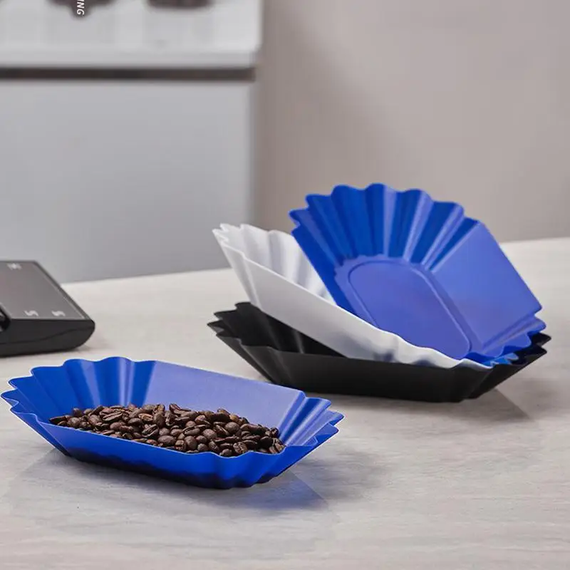 Hot Sale Plastic Coffee Bean Tray Oval Reusable Sample Display Tray Practical Snack Serving Tray Coffee Beans Display