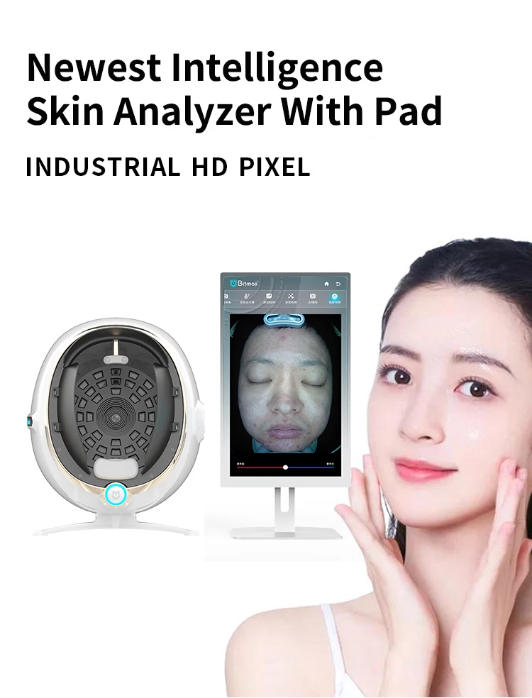 2025 Moji Scanner Facial Skin Analyzer With I Pad for Hydration Skin Testing Machine Facial Skin Analyzer 3d Machine Facial