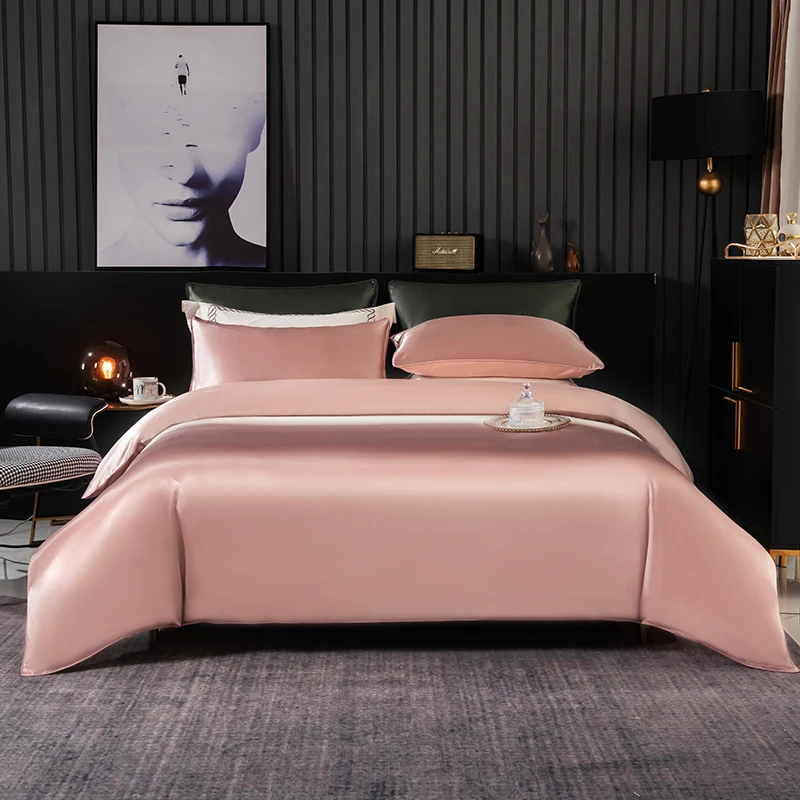 New Silk Duvet Cover Solid Color Mulberry Silk Quilt Cover Multi-Size Quilt Cover Single Double Bed Quilt Cover 230x260cm