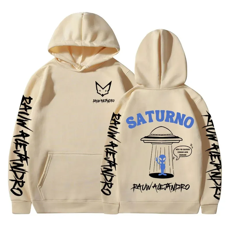 Rauw Alejandro Saturno World Tour Concert Hoodies Men Women Clothing Harajuku Pullovers Fashion Hip Hop Long Sleeve Sweatshirts