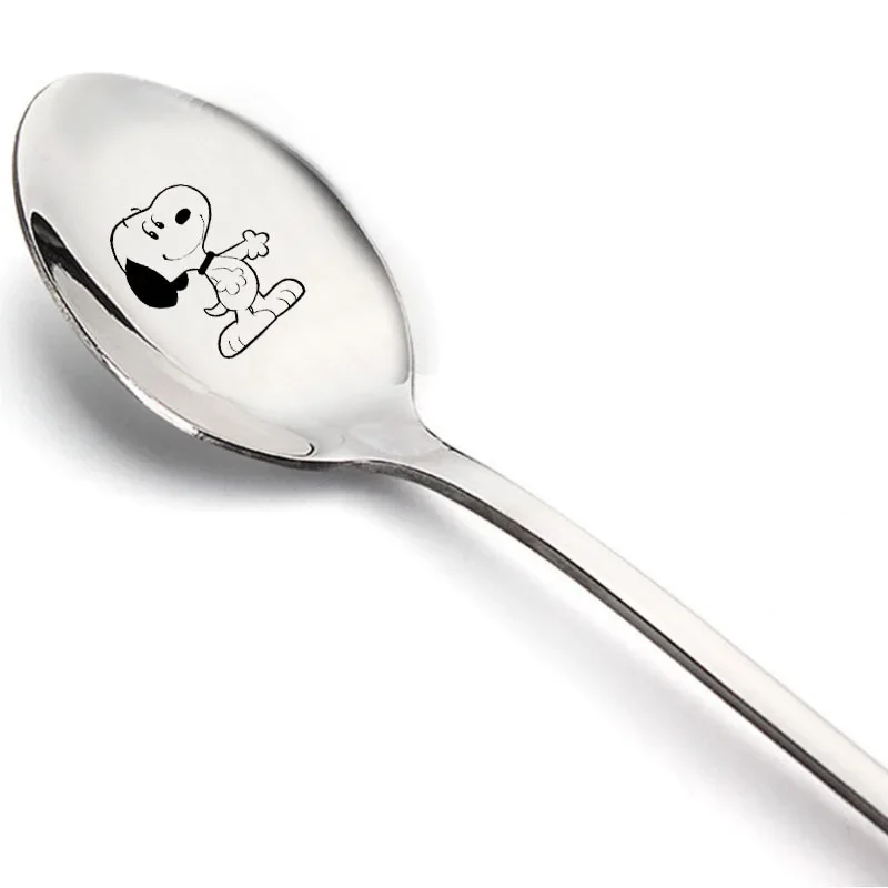 Snoopys Löffel aus Rostfreiem Stahl, Sturzsicheres Besteck, Eiscreme-Pudding-Löffel, Kawaii Cartoon-Anime-Figur, Kreative Löffel, Geburtstagsgeschenk – Detail 3