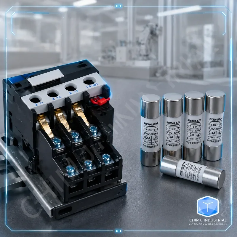 【CHIMU INDUSTRIAL】 RT18-63 Ceramic Fuse Core R016 32A 63A for RT18-63 Base Industrial Electrical Protection