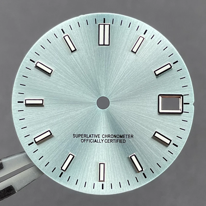 Циферблат NH35 28,5 мм Sunray 62MAS Prospex без логотипа, зеленый светящийся Seiko Mod, запасные части, подходят для циферблата часов NH35N/H36 NH35