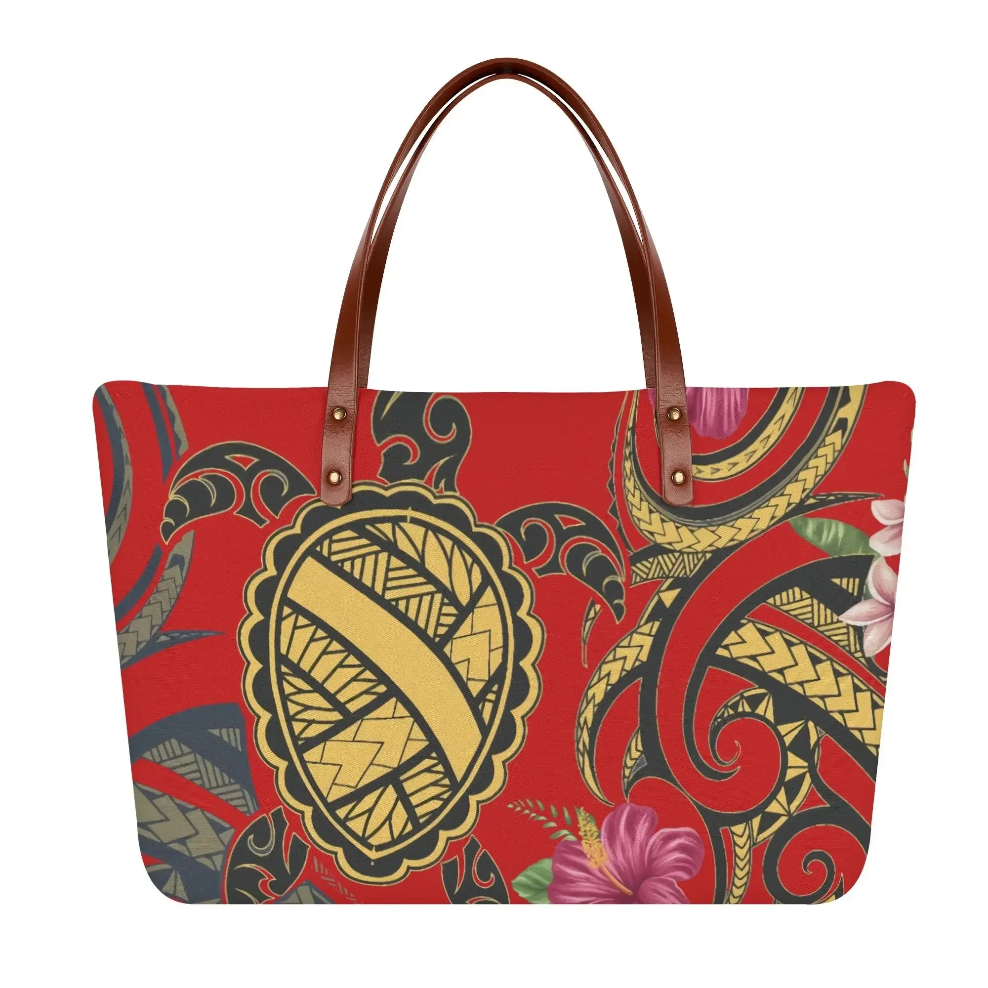 

Custom Handbag Pattern Hawaiian Turtle Design Large Capacity Art Shoulder Bag Polynesian Handbag High Quality Art Women'S Bag