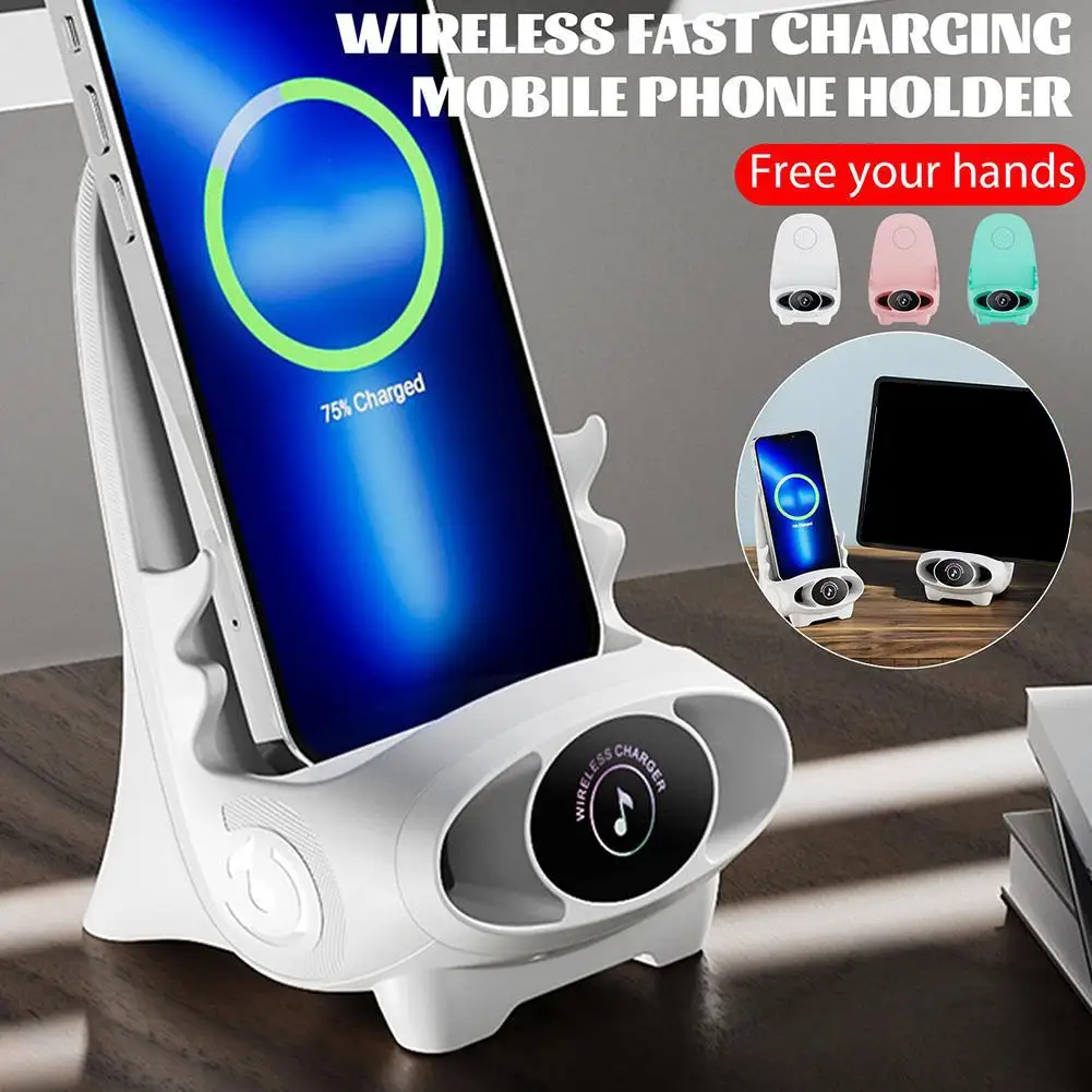 3 In 1 Led Fast Wireless Charger Stand Charging Station For 15 14 13 12 11 X1h0