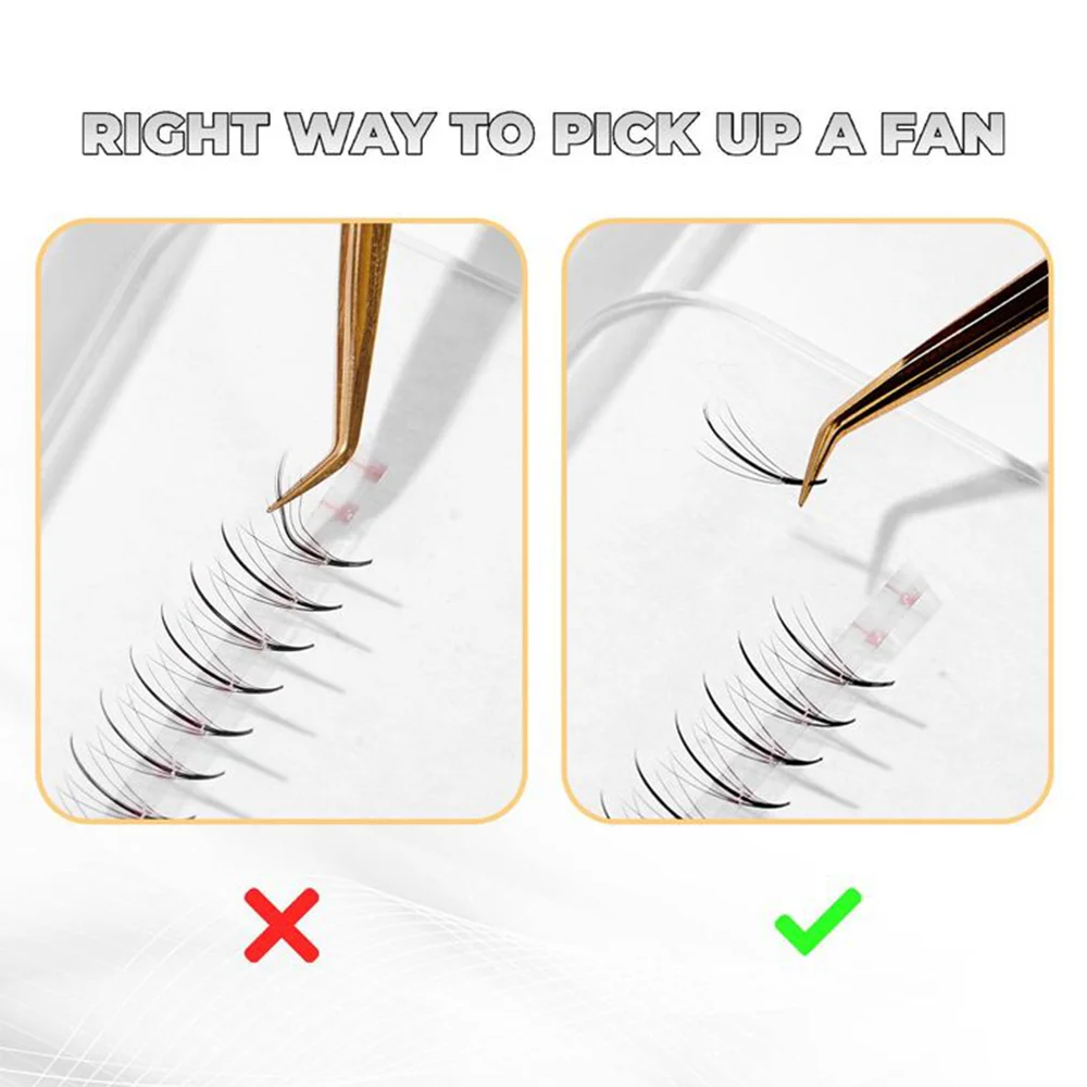 Extensions de cils à base pointue, accessoire cosmétique pour les yeux, courbure 5D 7D 9D C/D