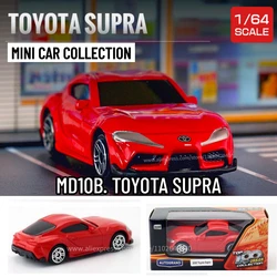 Scale 1/64 Mini Car Model, TOYOTA SUPRA Red Replica Miniature Art Vehicle Collection Metal Diecast Collectible Toy for Kid Boy