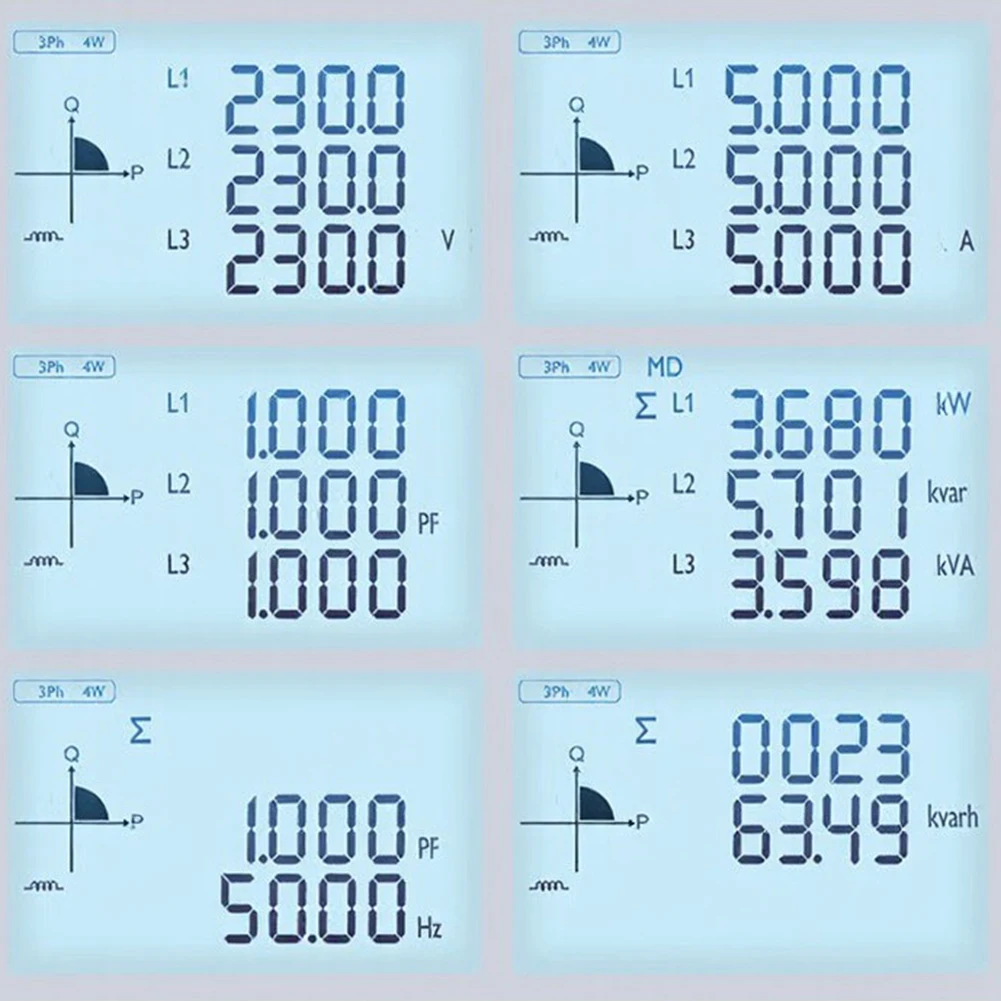 TAC4300CT Multifunction Three-Phase Meter with Touchscreen Interface Local Data Logging and for power-off Memory Protection