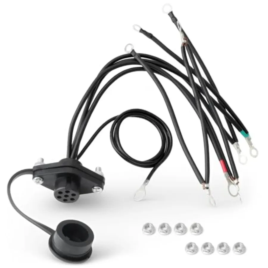 

39886 Winch Remote Control Female Socket Wiring Connector Harness Kit Compatible with Badland 5000 12000 Replacement for WARN 5