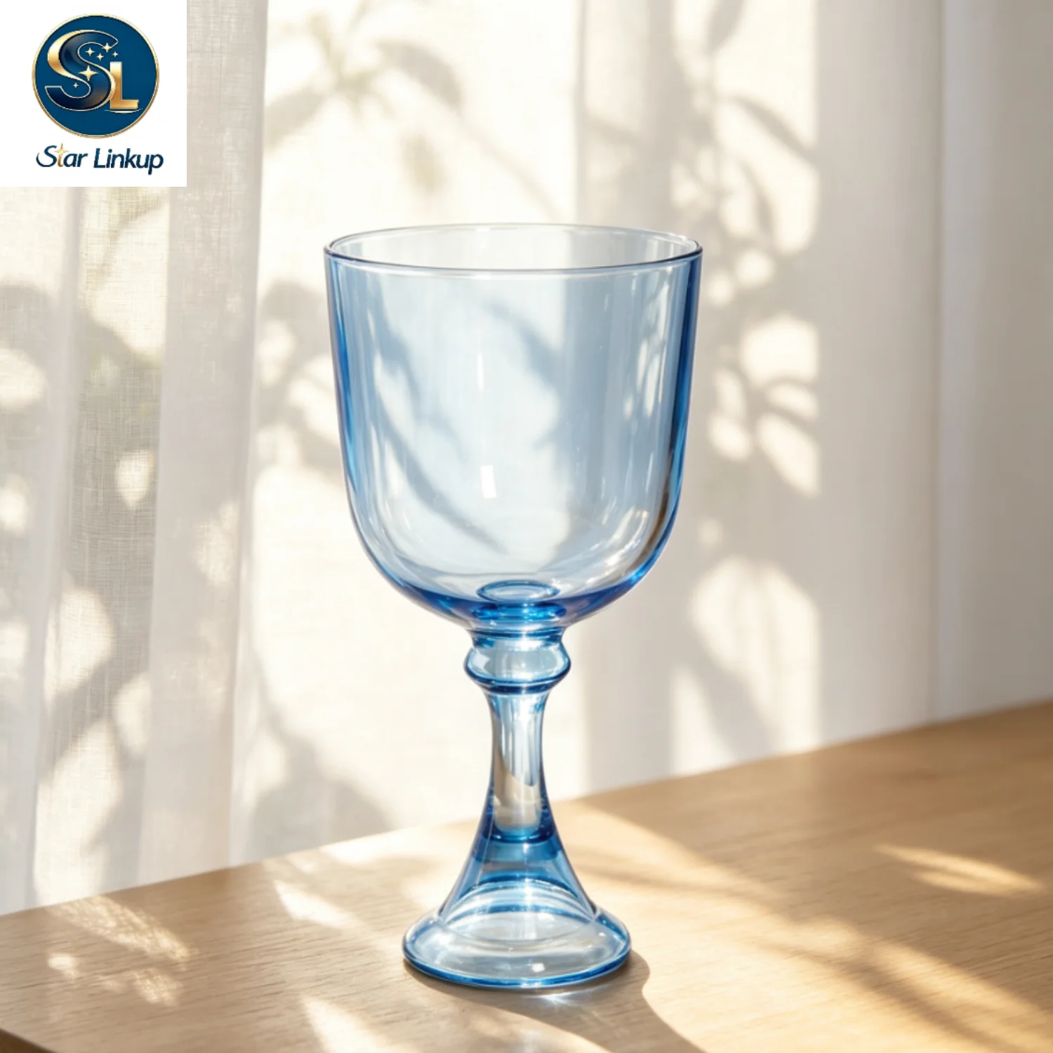 STAR LINKUP 7‑8.5 Inch Transparent Blue Quartz Crystal Chalice Singing Bowl 432Hz/440Hz Note Sound Healing Chakra Balancing Yoga Meditation Sound Bath Percussion Instrument With Mallet