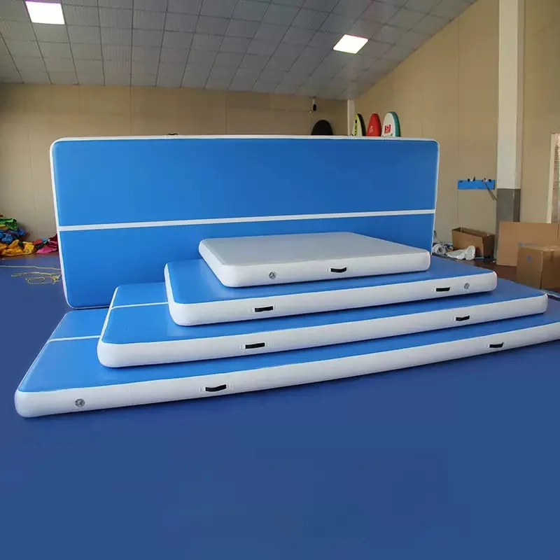 HIBADOU Inflatable Gymnastics Tumbling Air Track Mat 9x2x0.2m Gymnastics Air Mat Tumble Track Tumbling Mat With Electric Pump