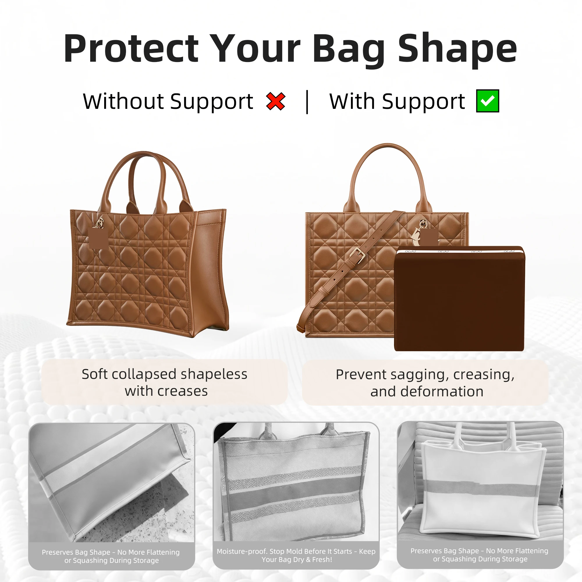 แผ่นรองทรงกระเป๋า DGAZ สำหรับก - Luxury Bags Dior บทวิจารณ์และราคา
