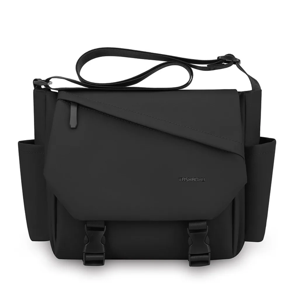 جديد سعة كبيرة للرجال حقيبة كروسبودي بولي PU حزام قابل للتعديل حقيبة كتف متعددة جيوب مقاوم للماء حقيبة أعمال رياضية #1