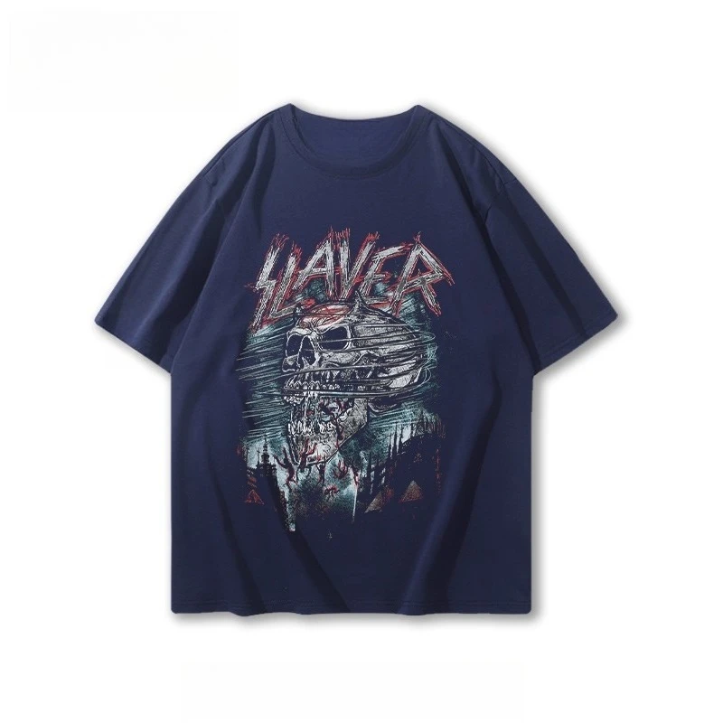 القاتل الفرقة الطرفية تي شيرتات قصيرة الاكمام للرجال والأطفال ثلاثية الأبعاد البوليستر تورنت المعادن روك ستريت عادية كم قصير