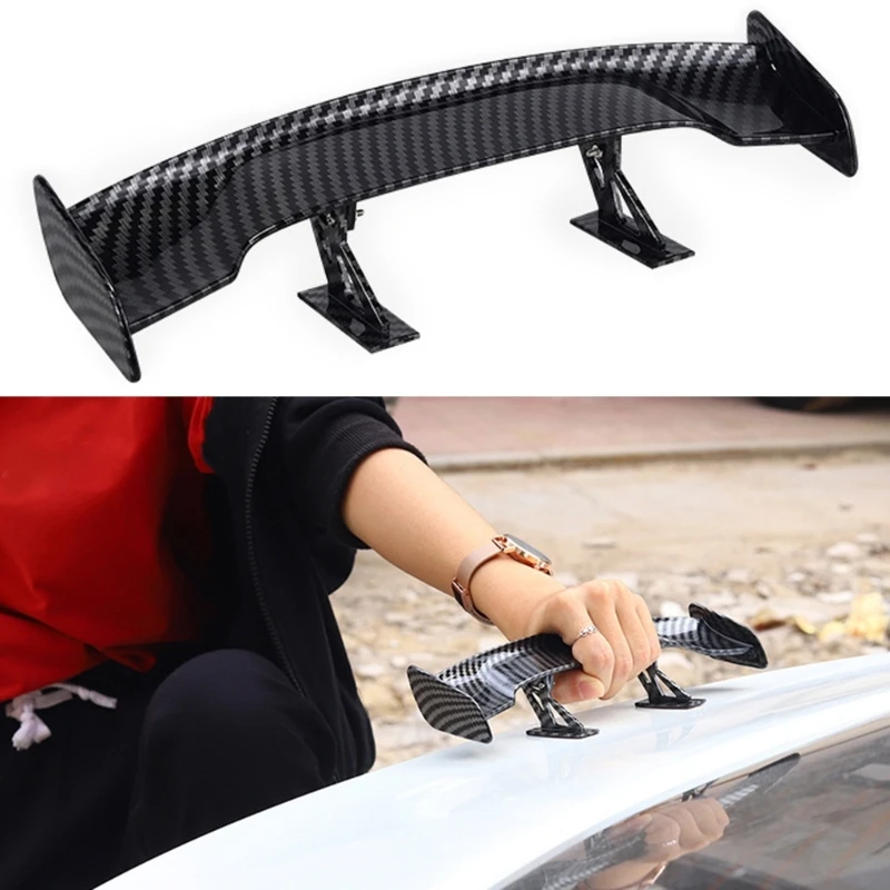 9.8inch Length Rear Wing without Perforation Car Tail Spoiler Wing Car Spoiler Wing Tail Decoration Tail Wing D7YA