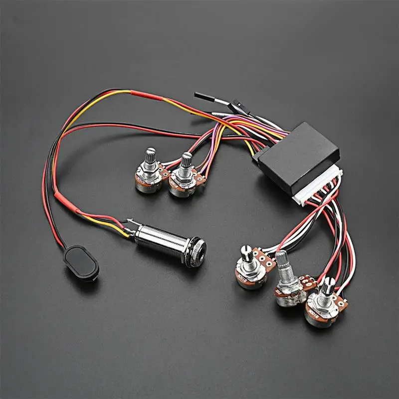 1 Set 3-Band Active EQ Preamp Circuit Wiring Harness Parts For Bass Guitar Electric Guitar Circuit Wiring Harness