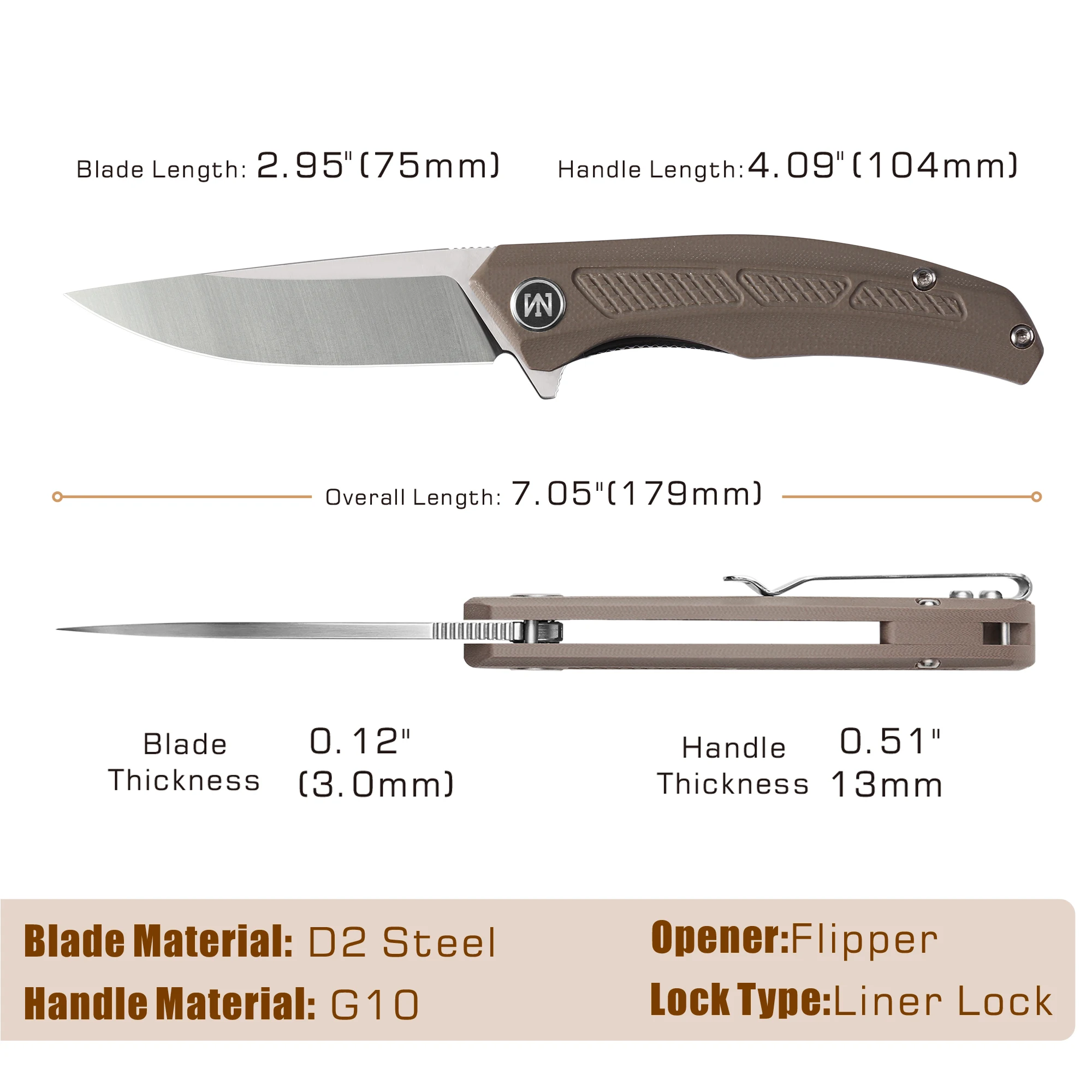 Nightwolf N06 mały składany scyzoryk D2 stalowy narzędzie EDC G10 dla mężczyzn samoobrona taktyczne polowanie na kemping Survival Outdoor