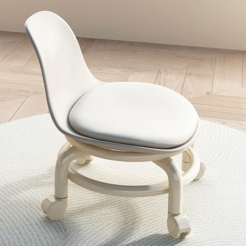 Roda giratória pequenos banquetas que economizam espaço, cadeiras móveis para sala de estar com rodas, durável, кkritв  rahстиную, banco rolante