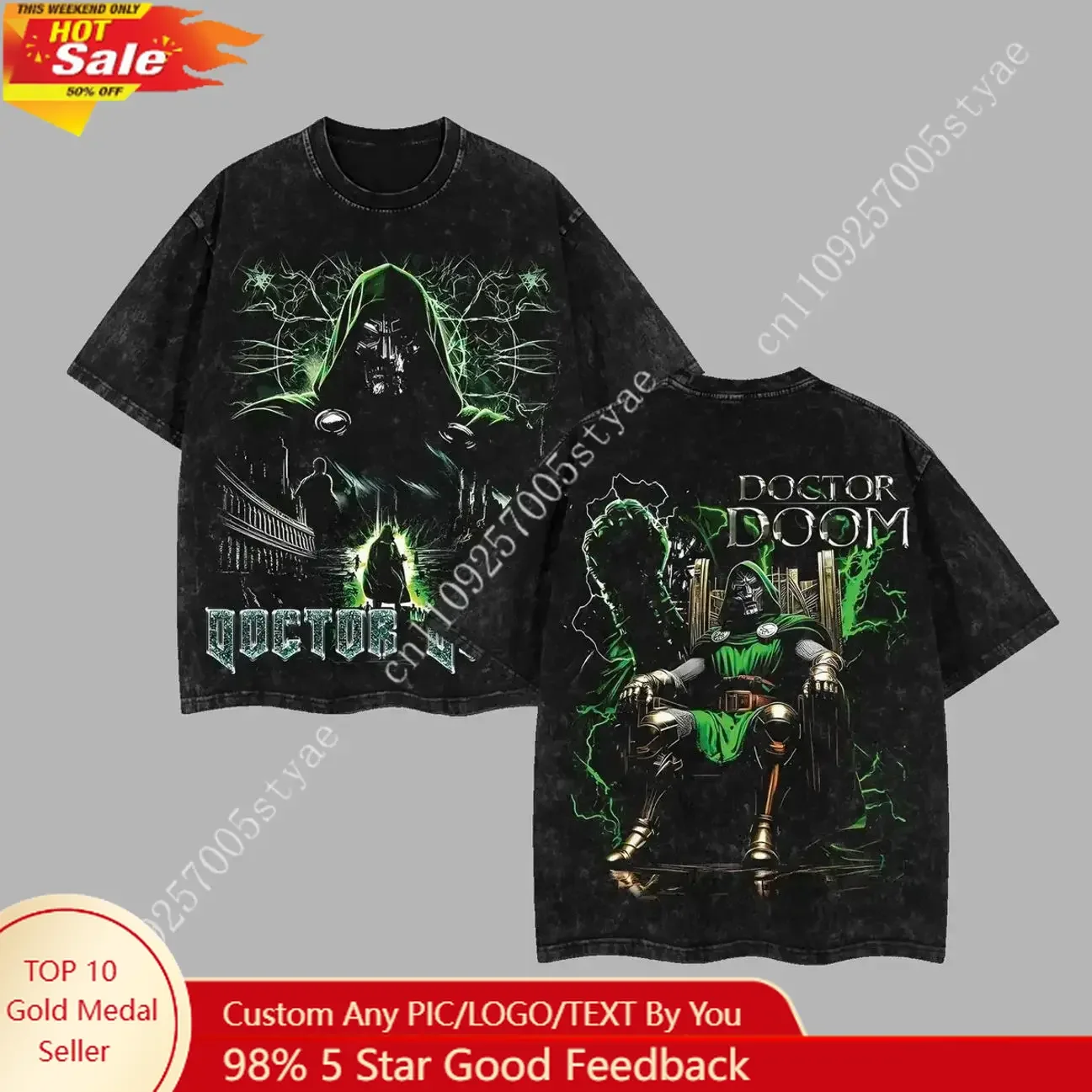 

Marvel Avengers Doomsday 2026 Dr.Doom MCU Edition Retro Unisex Acid Washed Hoodie T-shirt, Super Hero Man Clothes Cotton designe