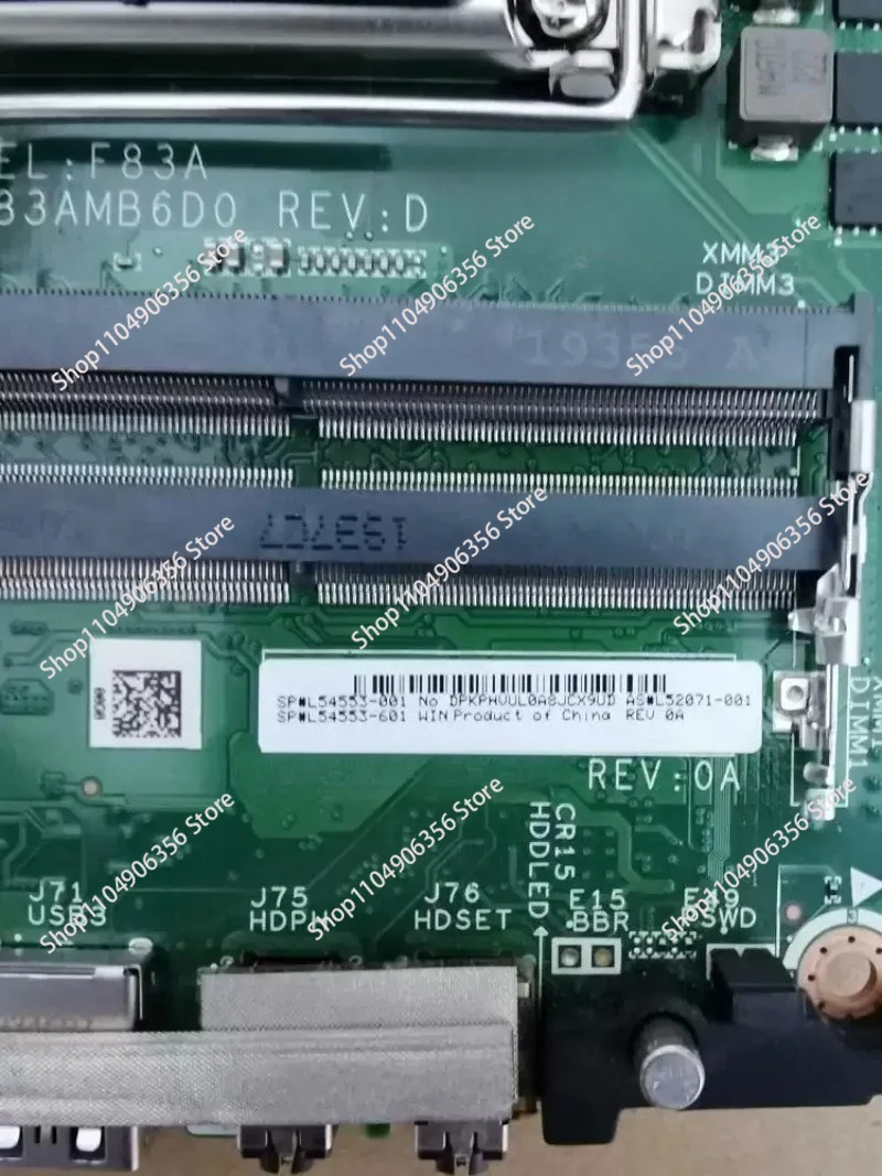 Motherboard for 800 G5 DM, L54551-001 L54553-001 L52071-001 DAF83AMB6D0 Desktop Mainboard Replacement