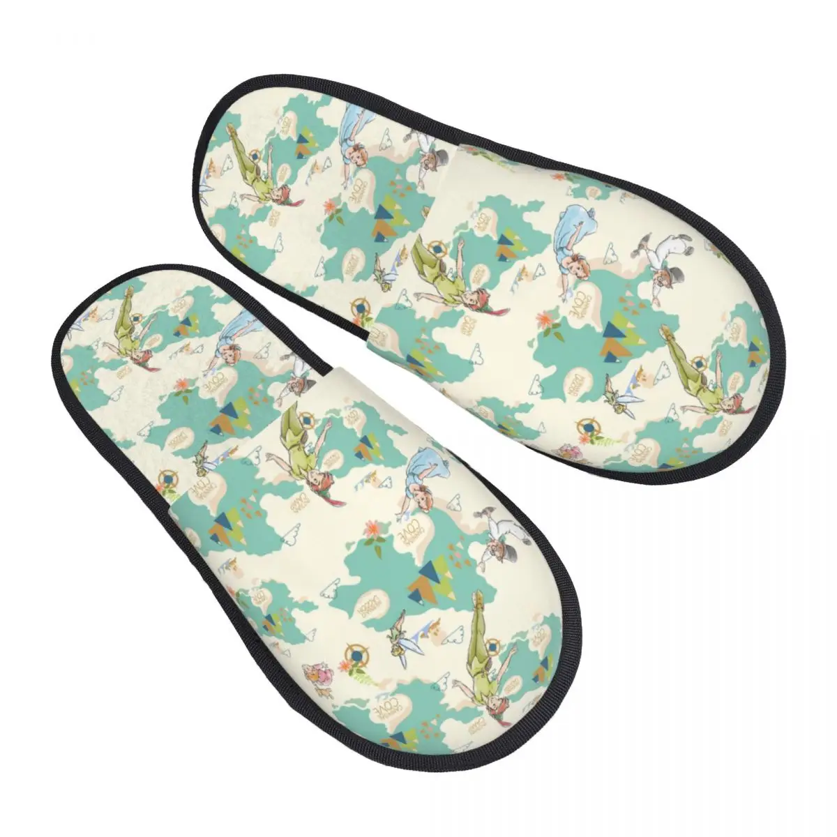 

Домашние тапочки «Питер Пэн» на заказ, женские удобные тапочки без шнуровки из пены с эффектом памяти в стиле фэнтези, аниме, гостиничные тапочки