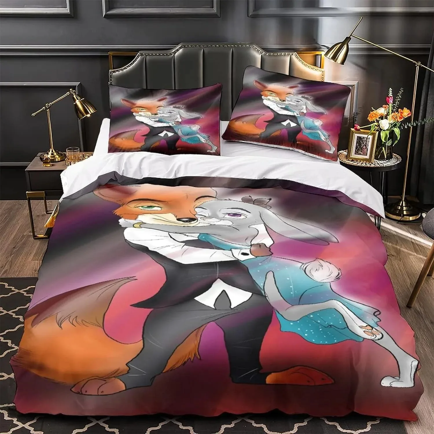 Zootopia Bedding Set,Zootropolis Quilt Cover,Cute Animal Duvet Cover,3D Printing Home Decoration To Children's Gift